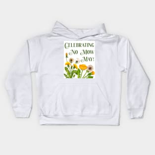 Celebrating No Mow May To Protect Bees, Pollinator Habitat, and Biodiversity Kids Hoodie
